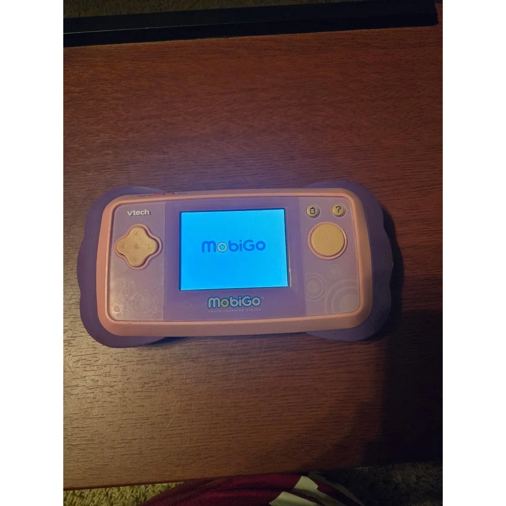 VTech MobiGo Touch Learning System Pink Purple Handheld Educational Console Game